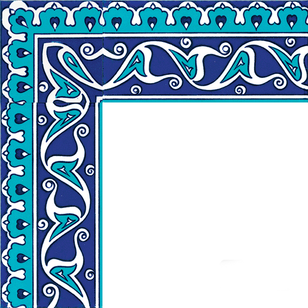 10x20 cm Çini Bordür B-19